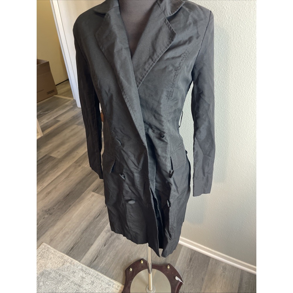 LC Lizette Collection Long Coat Black Size S